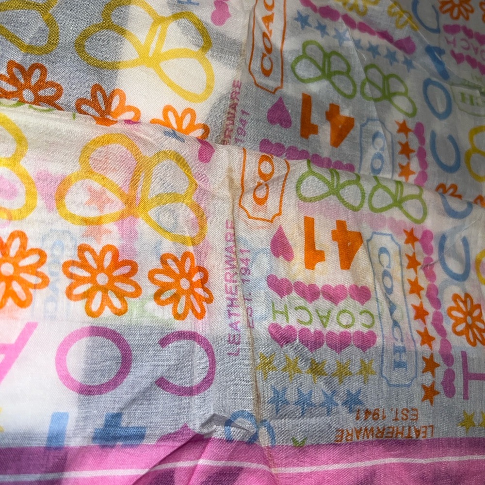 Coach Multicolor Patterned Scarf - Picture 2 of 3